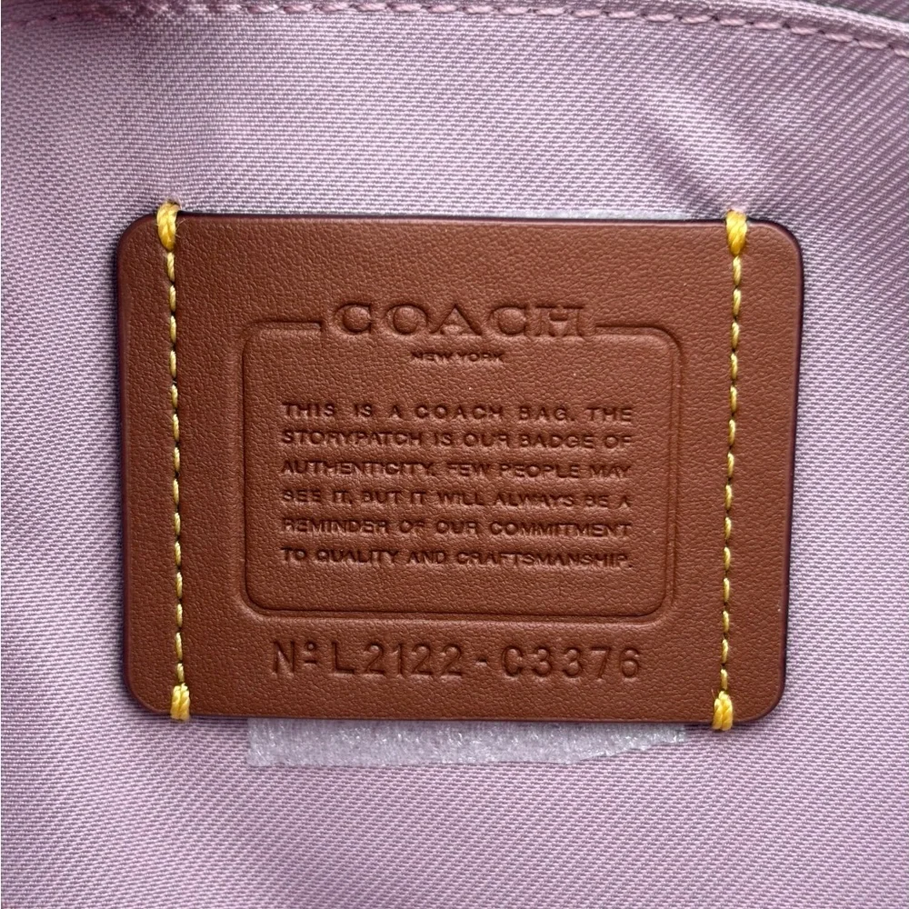 Coach Polly Crossbody Orchid Pink Crossgrain Leather Unused NWOT